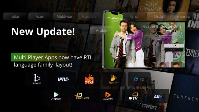 New Update: Right to Left Layout Available On IPTV Player IO Platform